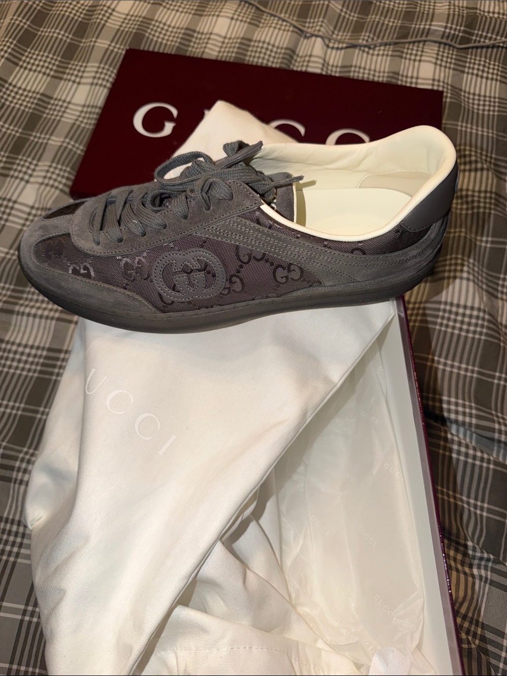 Gucci Gray GG Monogram Low-Top Women’s Sneaker